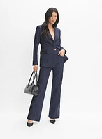 Lace Detail Denim Blazer