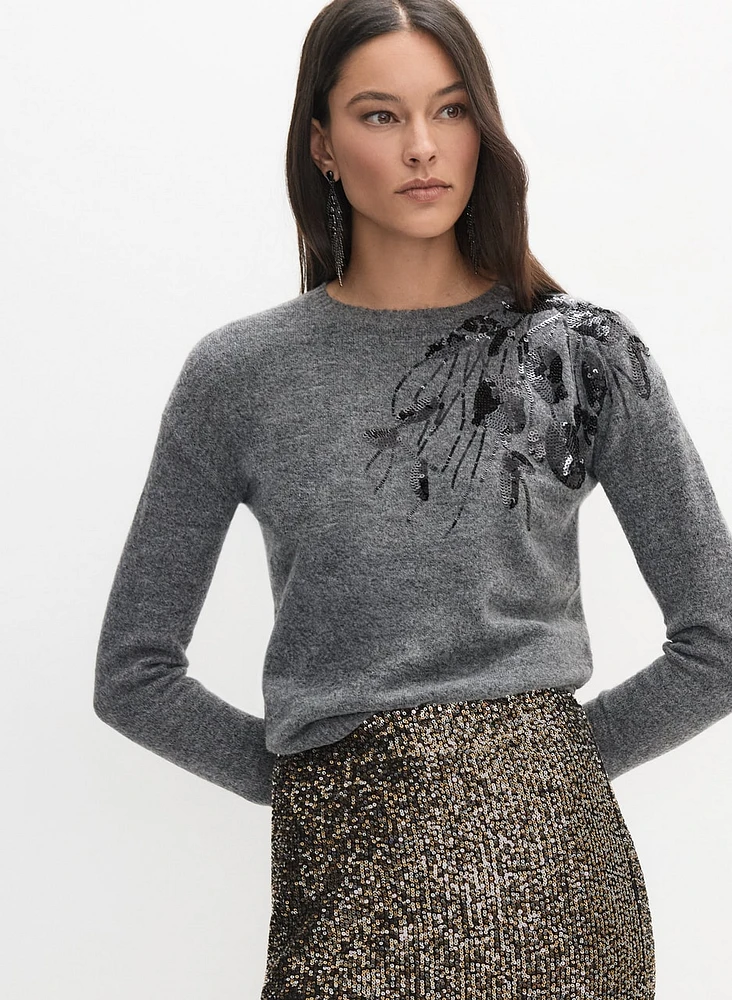 Knit Embroidered Pullover