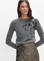 Sequin Embroidered Pullover