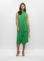 Wrap-Style Tulip Hem Dress