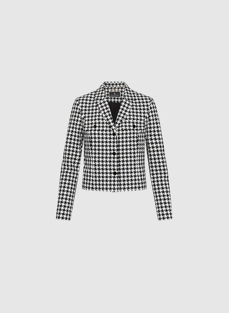 Houndstooth Print Jacket