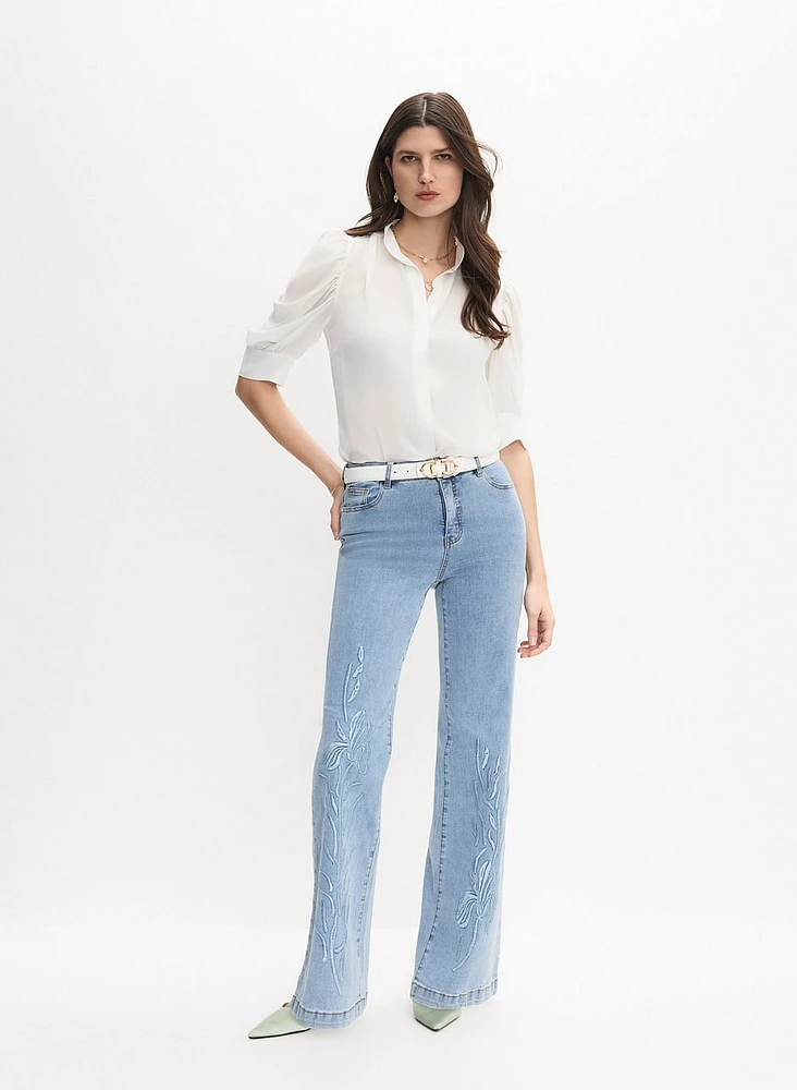Blouse à col montant