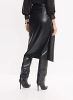 Joseph Ribkoff - Vegan Leather Wrap Skirt