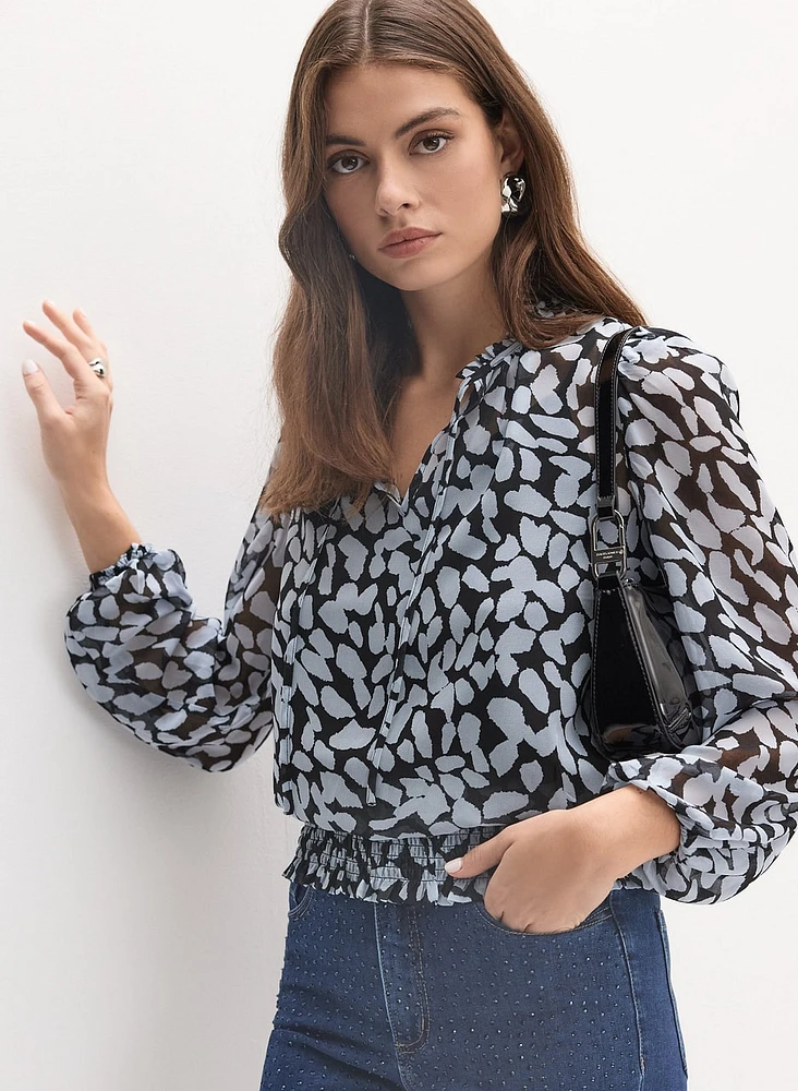 Printed Chiffon Blouse