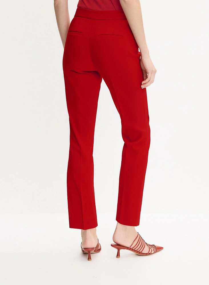 Cropped Slim-Leg Pants