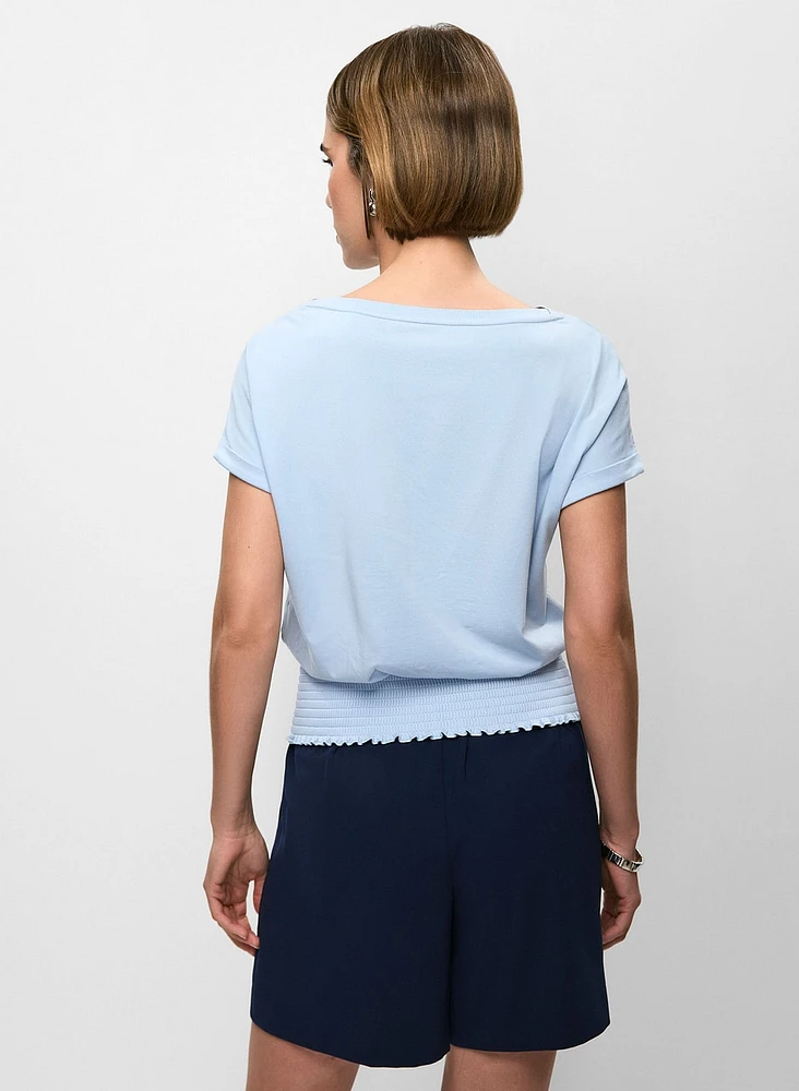 Ruched Hem Modal T-Shirt