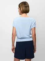 T-shirt Essentiels à ourlet froncé