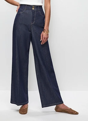 Pantalon en denim à jambe large