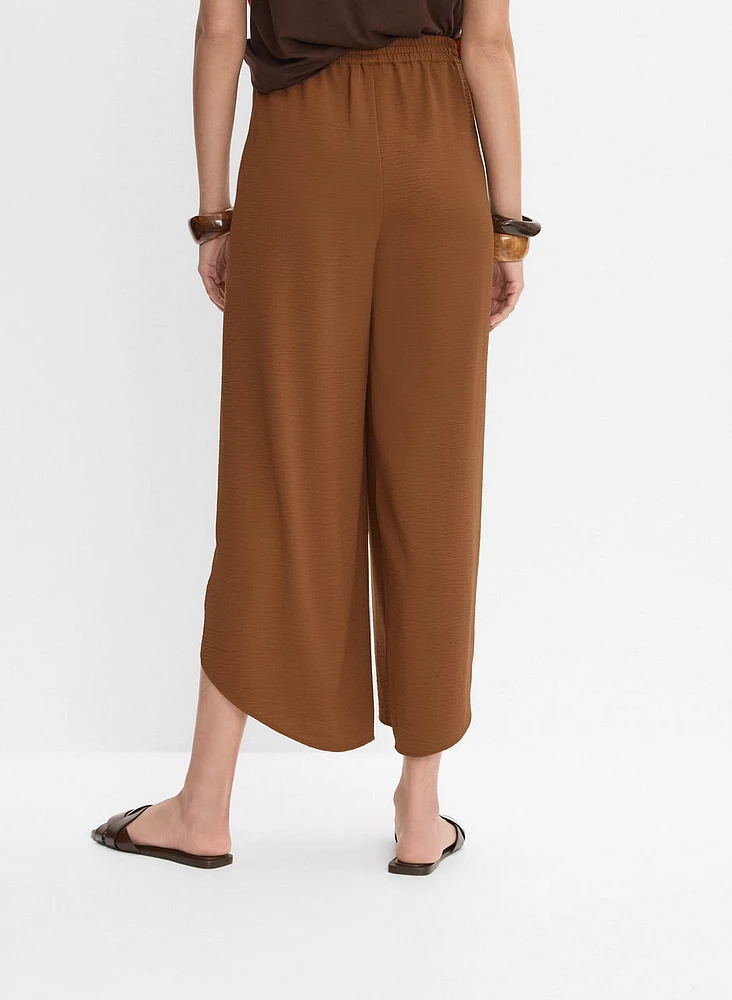 Pantalon large effet tulipe