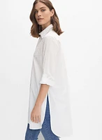 Cotton Rhinestone Embellished Blouse