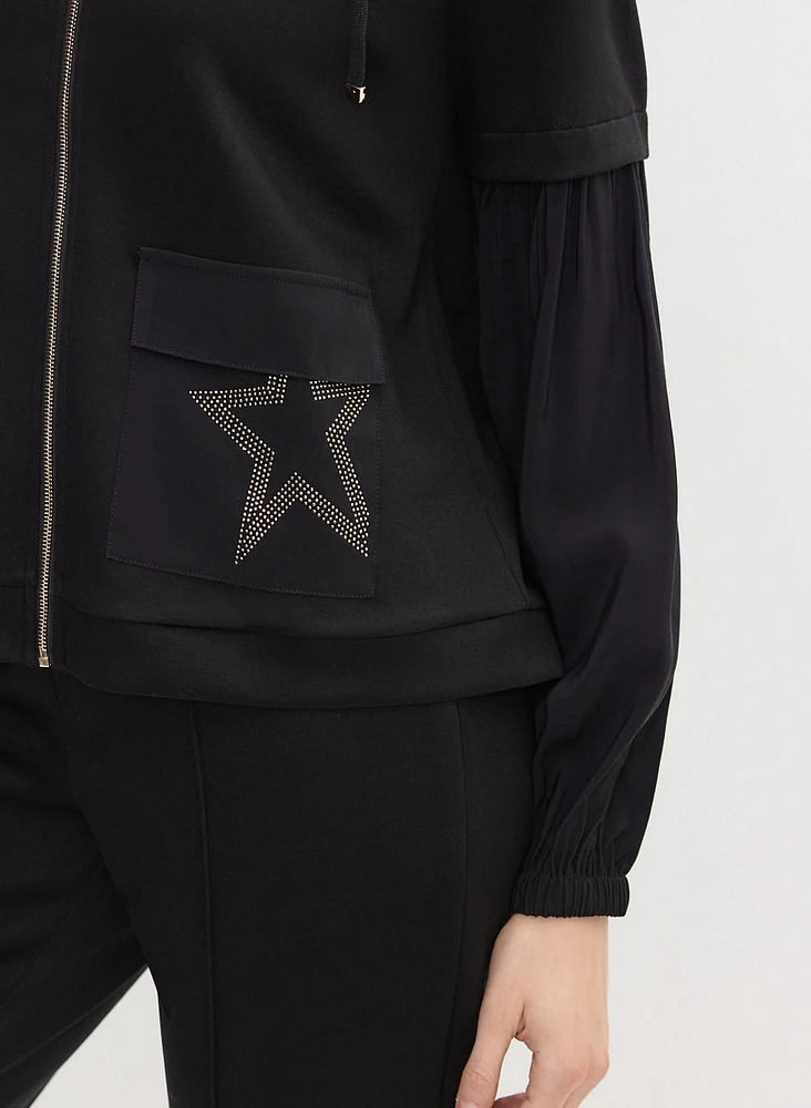 Star Detail Hooded Jacket