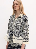 Paisley Placement Print Blouse