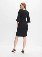 Bell Sleeve Jersey Dress