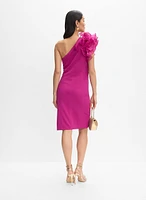 Ruffled One-Shoulder Dress