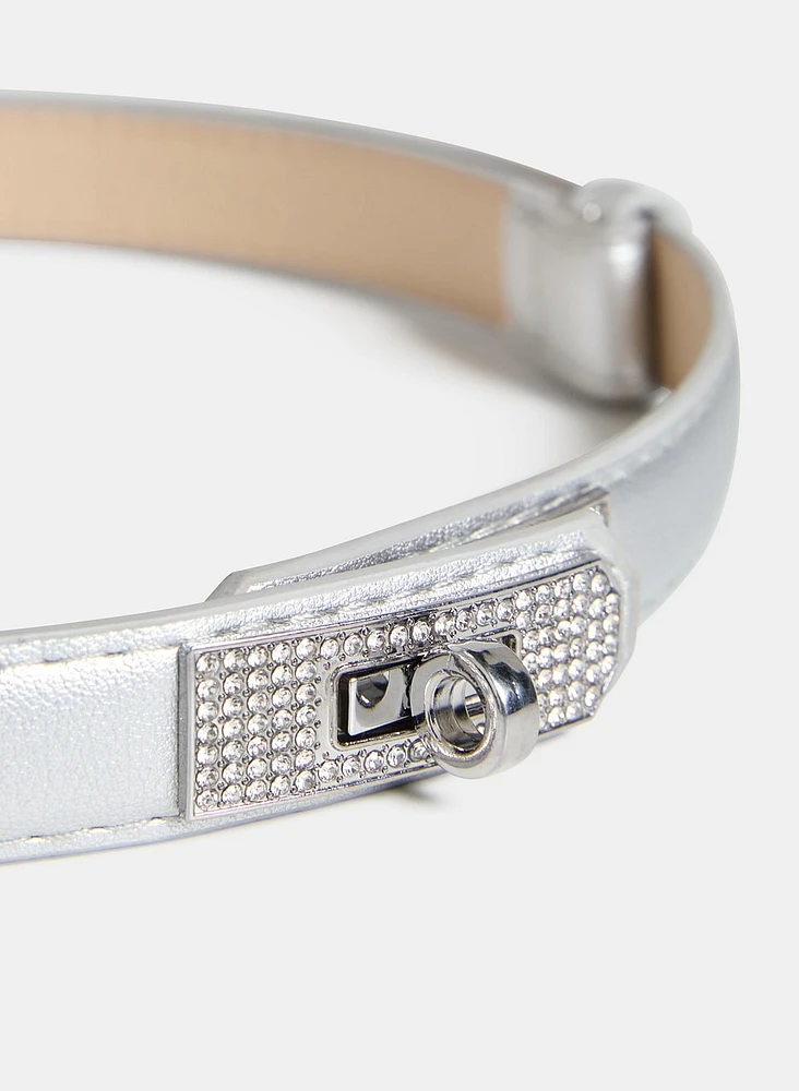 Ceinture à boucle en fermoir tournant