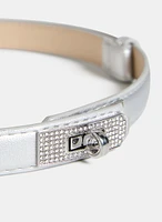 Ceinture à boucle en fermoir tournant