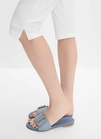 Denim Slim-Leg Capris