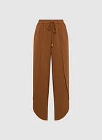 Pantalon large effet tulipe