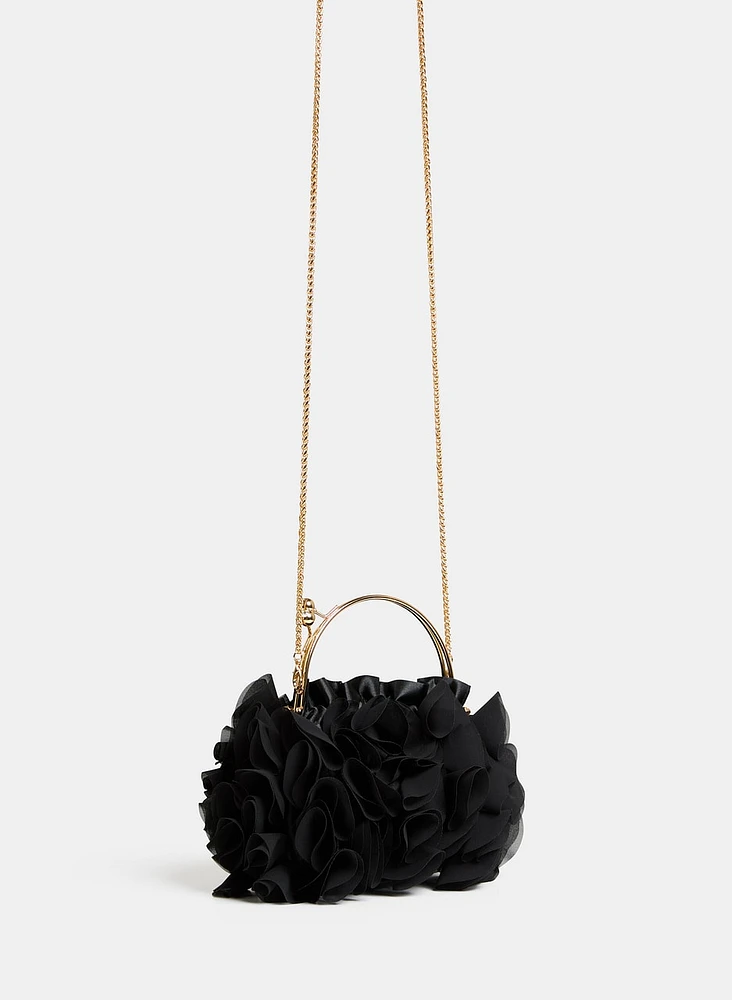 Ruffled Satin Bag