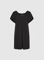 Crinkled V-Neck Dress