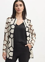 Joseph Ribkoff - Geometric Mesh Jacket