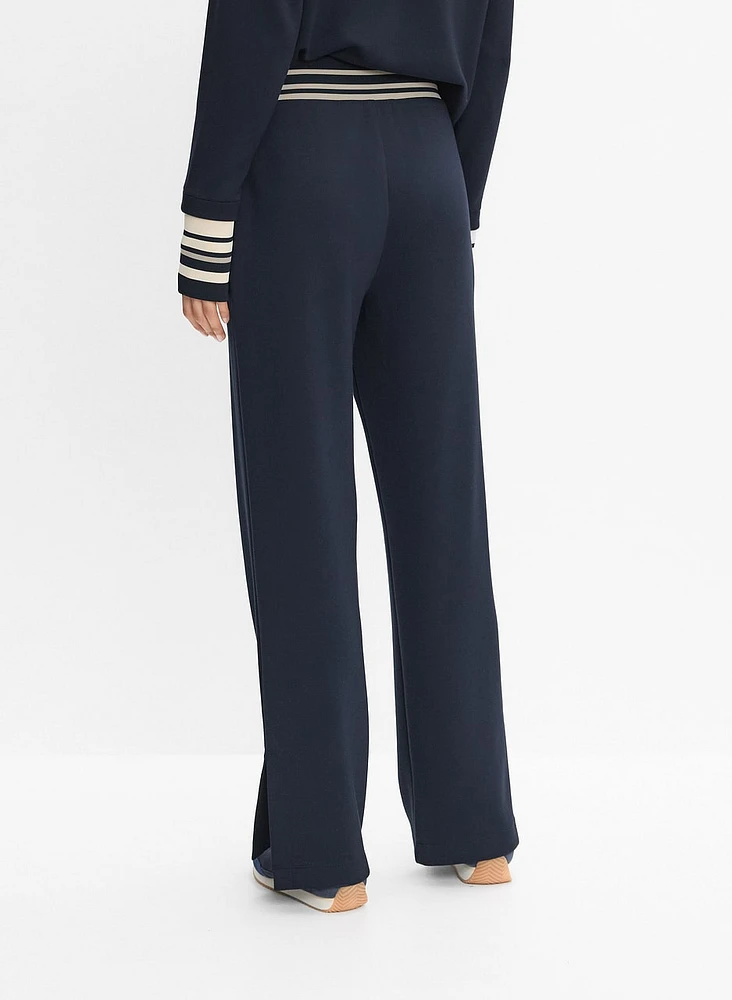 Striped Trim Knit Pants