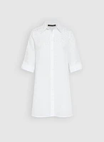 Cotton Rhinestone Embellished Blouse