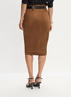 Faux Suede Skirt