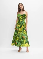 Robe en chiffon tropicale
