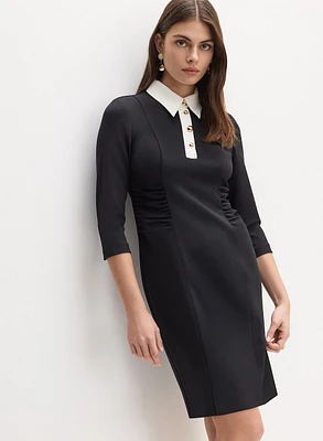 Contrast Collar Dress