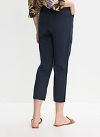 Stretch-Cotton Cargo Capris