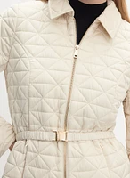 Manteau matelassé à ceinture