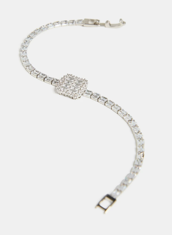 Cubic Zirconia Baguette Bracelet