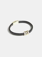 Bracelet tressé en cuir végane