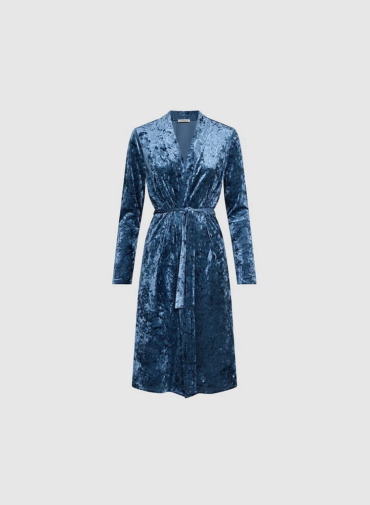 Embossed Velour Robe