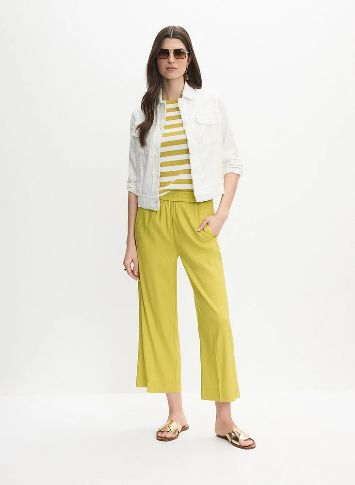 Frayed Linen-Blend Jacket