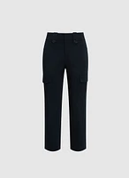 Stretch-Cotton Cargo Capris
