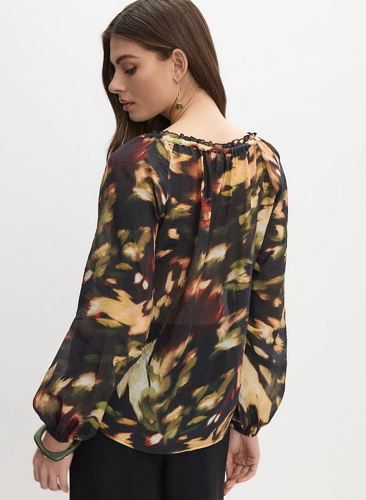 Abstract Print Blouse