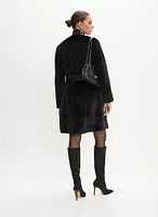 Belted Faux Fur Coat