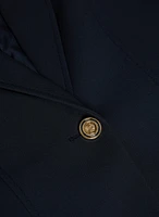Embossed Button Blazer