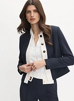 Blazer à détails contrastants