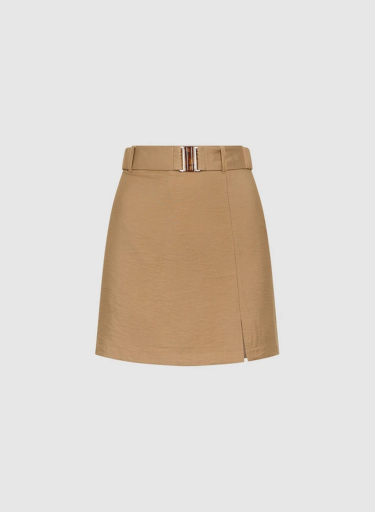 Stretch Linen Skort