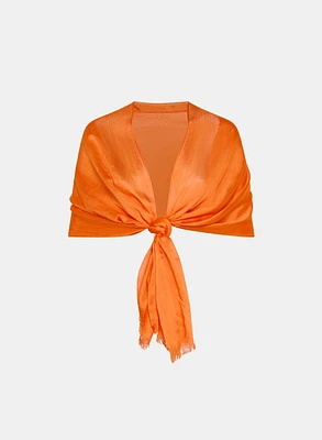 Foulard oblong à franges