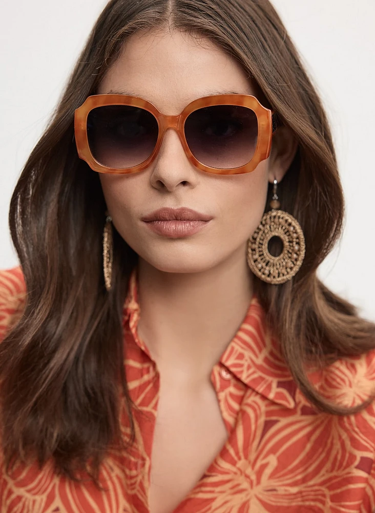 Oversized Marbled Sunglasses