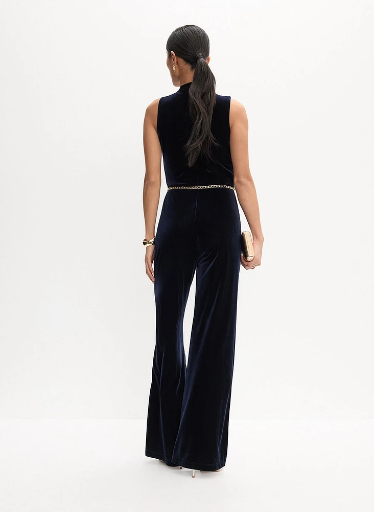 Long Velvet Jumpsuit