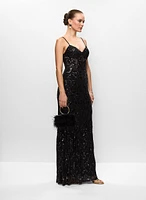 Sequin Motif Gown