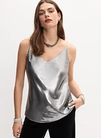 Sleeveless Lamé Blouse