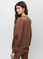 Embroidered Puff Sleeve Top