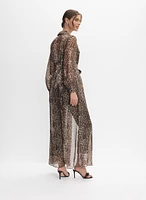 Crepe Jumpsuit & Leopard Jacket