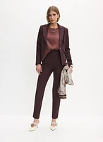 Single-Button Blazer & Juliette Slim Leg Pants